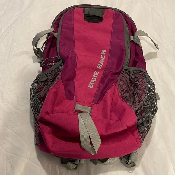 Eddie Bauer Silver Backpack Interior with Pink Trim Eddie Bauer | Bags | Eddie Bauer Canyon Summit Convertible  main image 4
